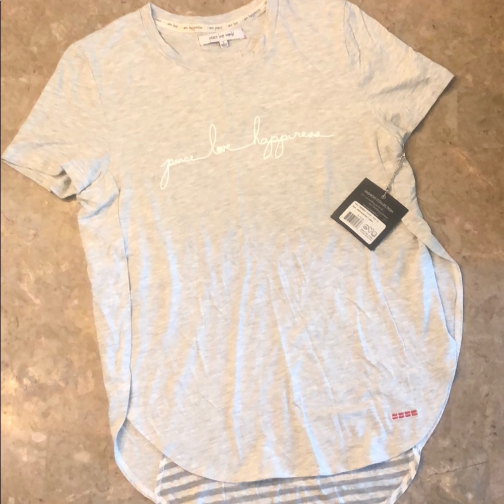 peace love world Scoop Neck Tee